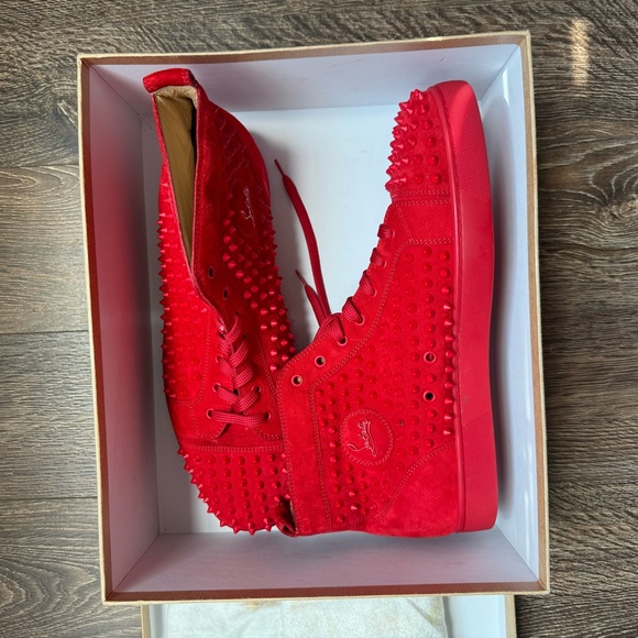 Louis
High-top sneakers - Veau velours and spikes - Red- Men - Picture 2 of 7